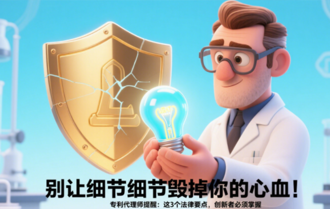 《別讓細(xì)節(jié)毀掉你的心血！專(zhuān)利代理師提醒：這3個(gè)法律要點(diǎn)，創(chuàng)新者必須掌握》